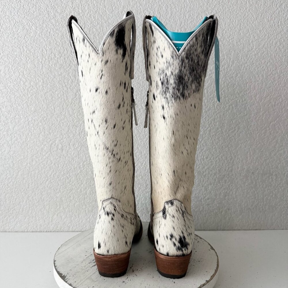 Lane Boots Womens Cowhide Cowboy Boots Tall Brown Western Cow Skin Size 6.5 NEW - Picture 4 of 13